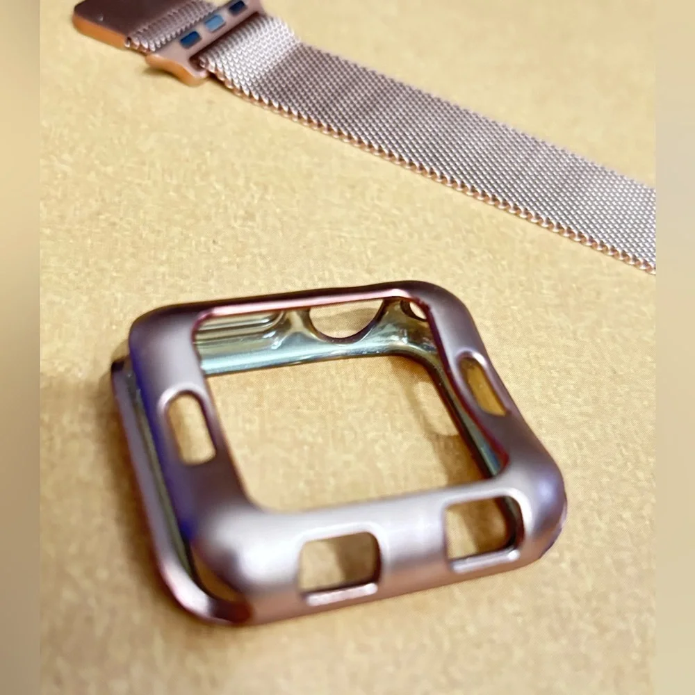Apple Watch rose gold case, adjustable magnetic Milanese band, 38mm/series 3
